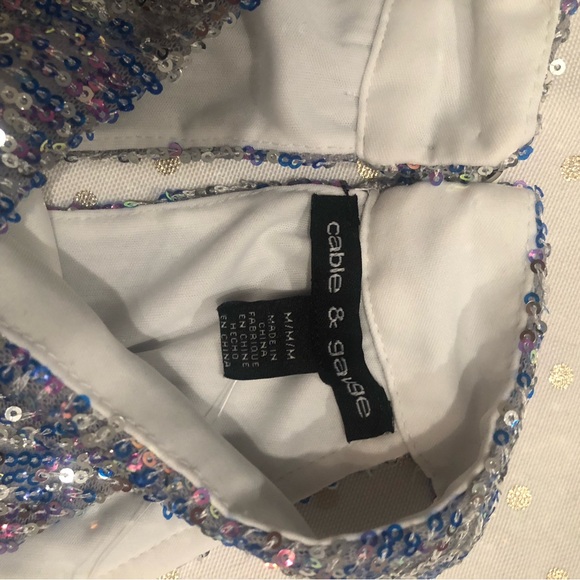 Cable & Gauge Sequin Tank Size M - Picture 4 of 6